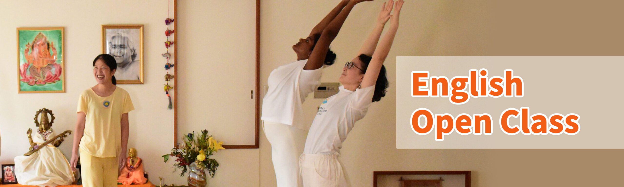 English open yoga class in Tokyo Sivananda center